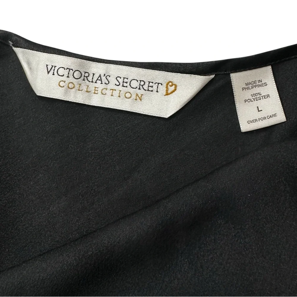 Victoria’s Secret Black Satin Slip Dress – Sleepwear